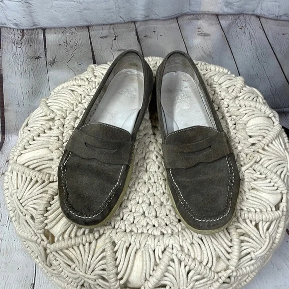 Peter Millar gray suede 9M leather loafers - Picture 1 of 8